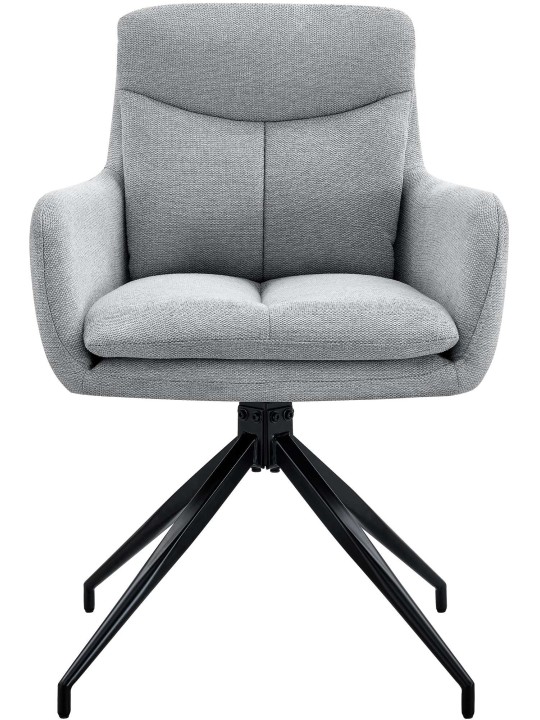 Spisestuestol Somers stof, lysegrå