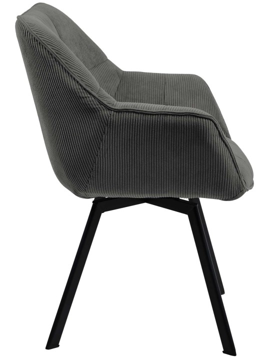 Spisestuestol Jordi Cord, mørkegrå