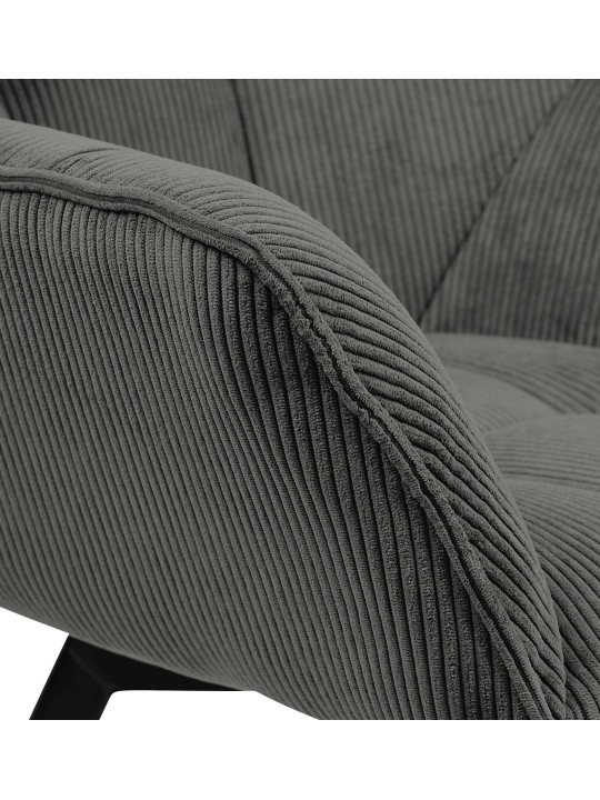 Spisestuestol Jordi Cord, mørkegrå