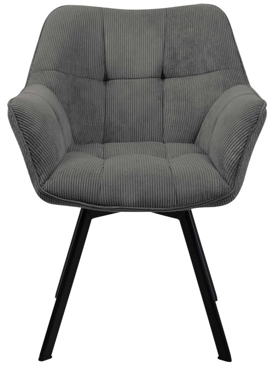 Spisestuestol Jordi Cord, mørkegrå