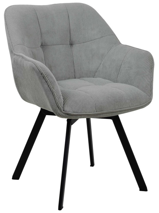 Spisestuestol Jordi Cord, grå