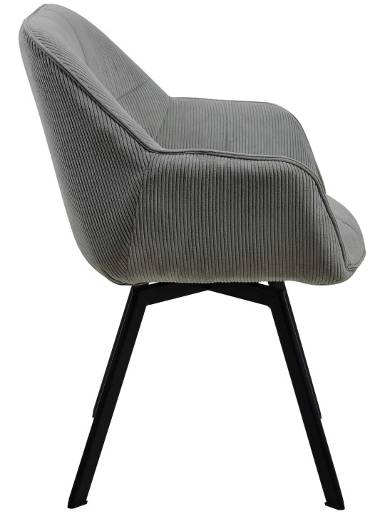 Spisestuestol Jordi Cord, grå