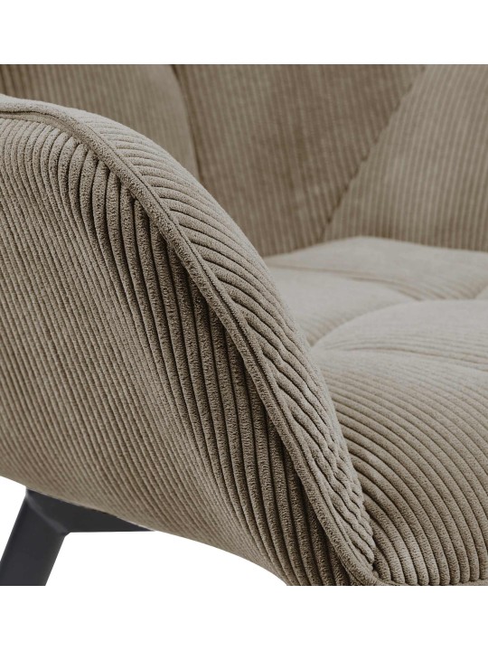 Spisestuestol Jordi Cord, brun