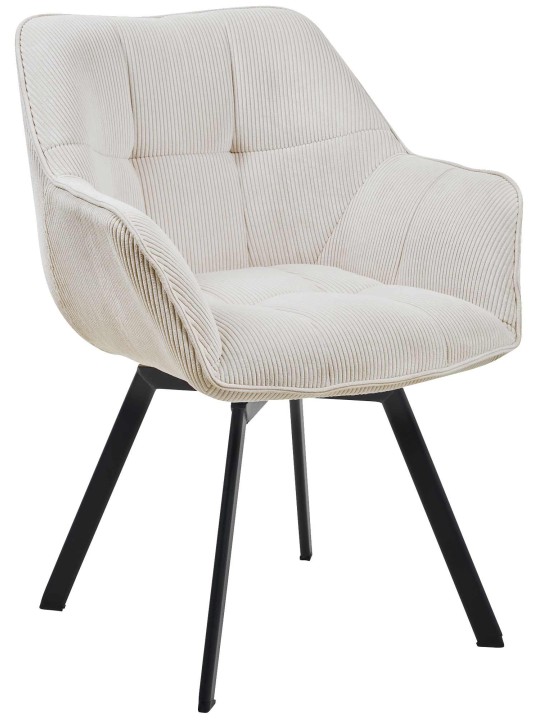 Spisestuestol Jordi Cord, creme