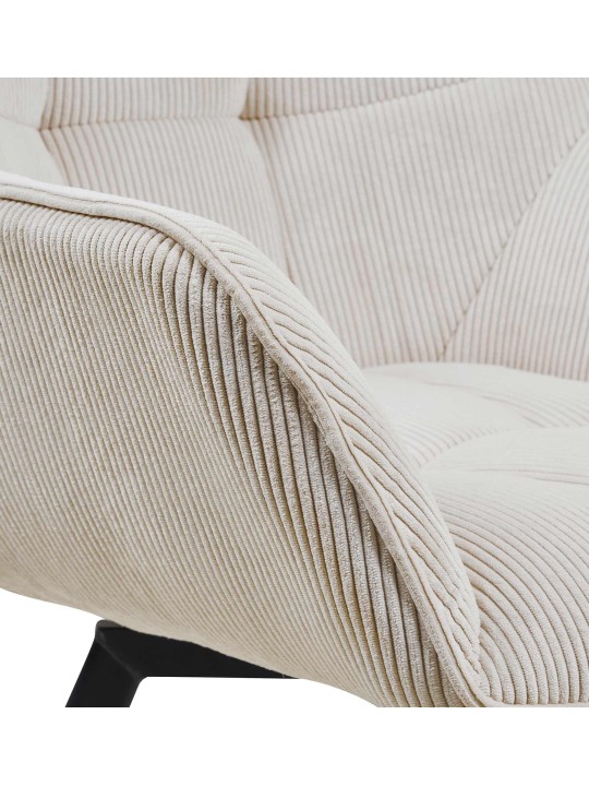 Spisestuestol Jordi Cord, creme