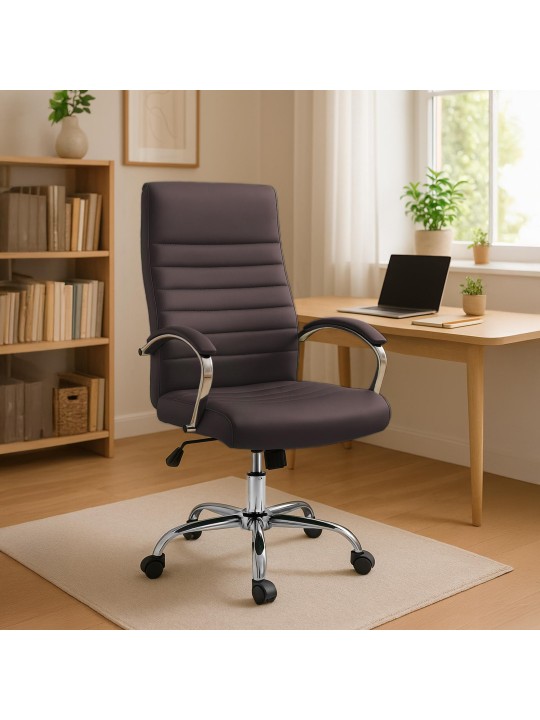 Kontorstol Valais imiteret læder, brun Kontorstol Valais imiteret læder, brun