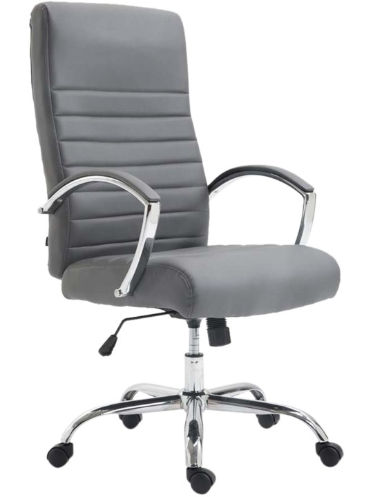 Kontorstol Valais imiteret læder, grå Kontorstol Valais imiteret læder, grå
