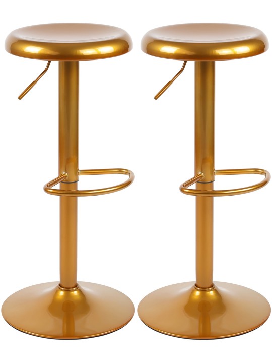 Sæt med 2 barstole Williston, guld Sæt med 2 barstole Williston, guld