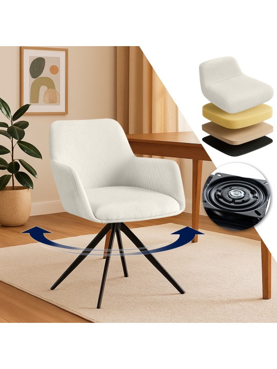 Olema Cord spisestuestol, creme