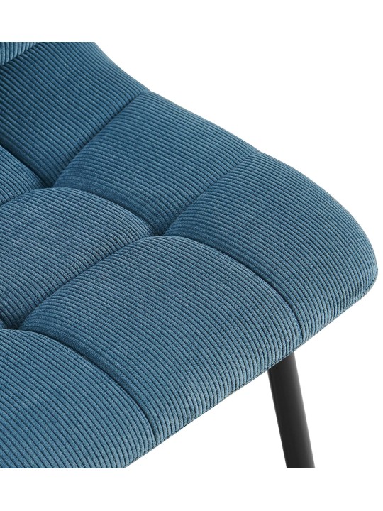 Sæt med 2 spisestuestole Tilde Cord, blå