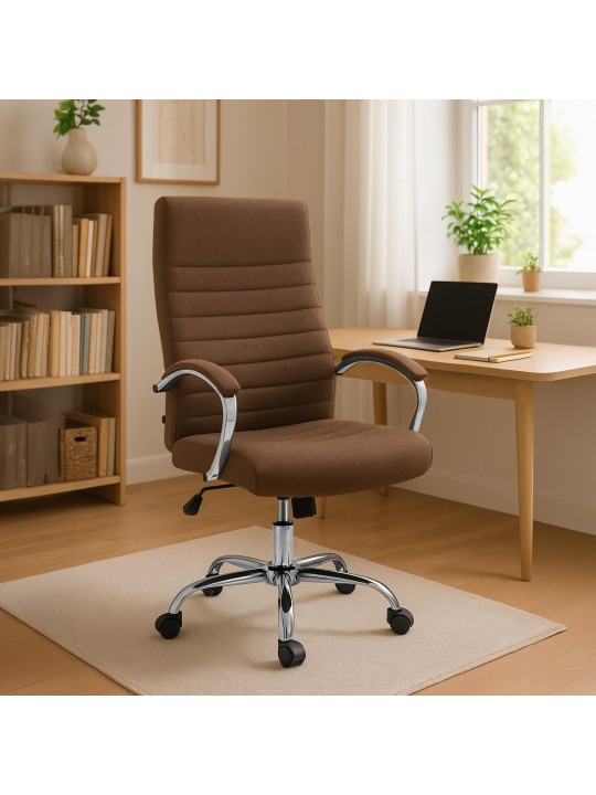 Kontorstol Valais stof, brun Kontorstol Valais stof, brun