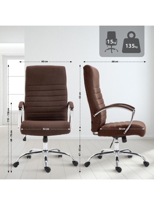 Kontorstol Valais stof, brun Kontorstol Valais stof, brun