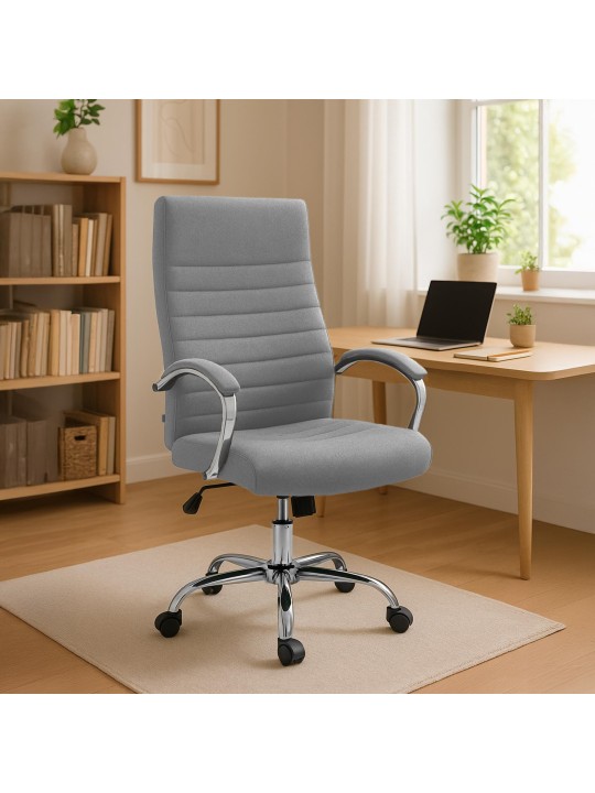Kontorstol Valais stof, grå