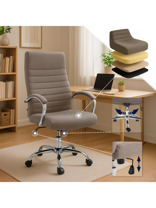 Kontorstol Valais stof, taupe