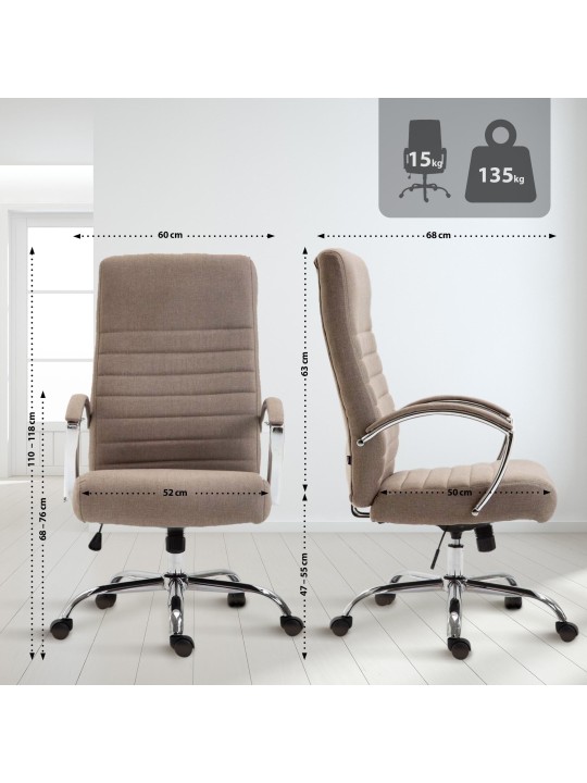 Kontorstol Valais stof, taupe