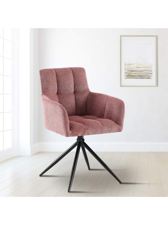 Sæt med 2 spisestuestole Jonah stof, rubinrød Sæt med 2 spisestuestole Jonah stof, rubinrød