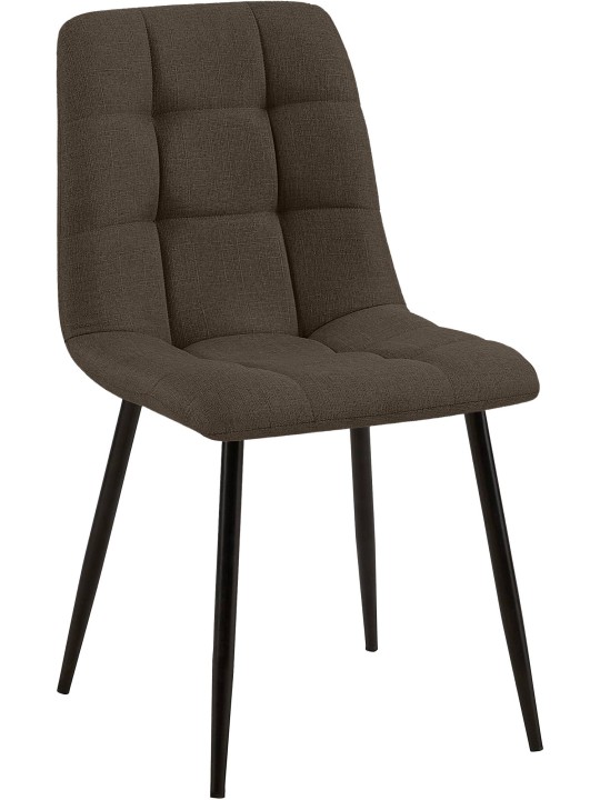 Spisestuestol Tilde stof, brun