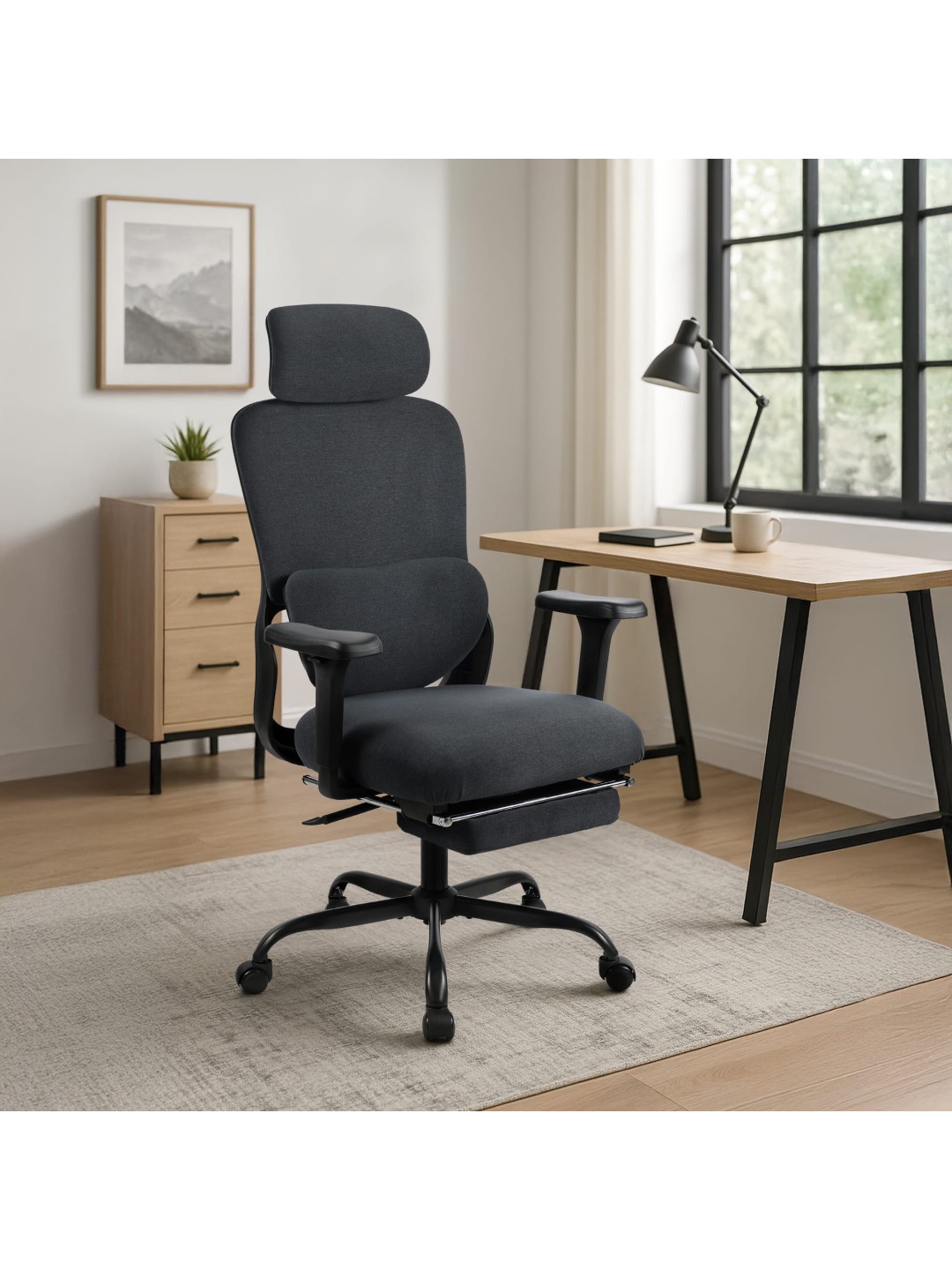 Kontorstol Leesburg, sort/sort