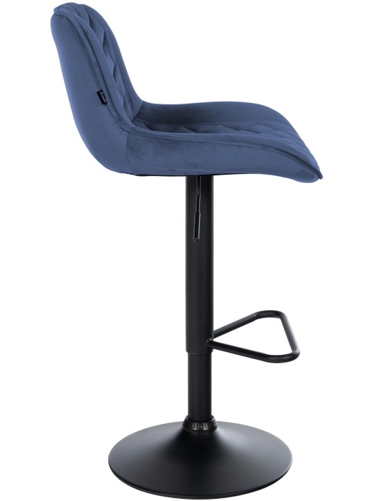 Sæt med 2 barstole Kasson velvet, blå