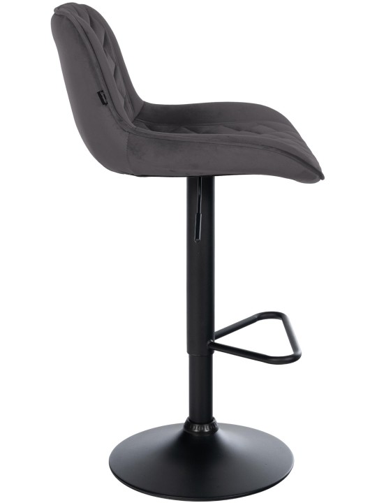 Sæt med 2 barstole Kasson velvet, sort