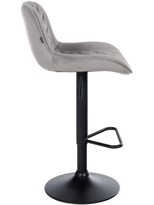 Sæt med 2 barstole Kasson velvet, grå