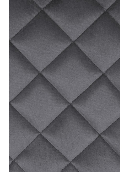 Sæt med 2 barstole Kasson velvet, mørkegrå