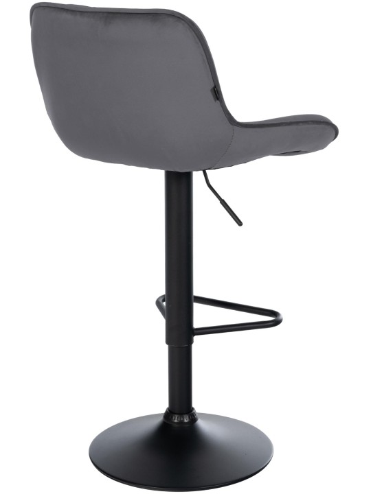 Sæt med 2 barstole Kasson velvet, mørkegrå