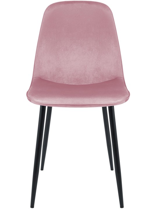 Maryam spisestuestol i fløjl, lyserød