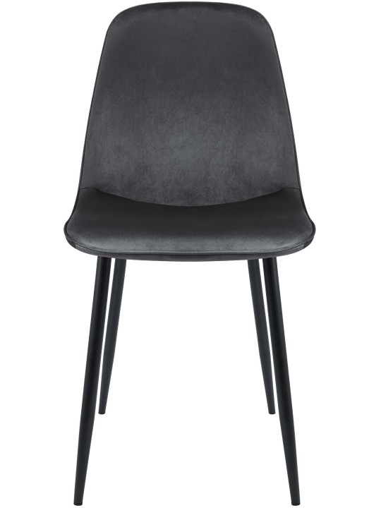 Maryam spisestuestol i fløjl, mørkegrå