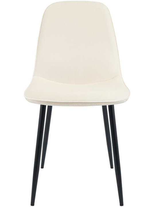 Maryam spisestuestol i fløjl, creme