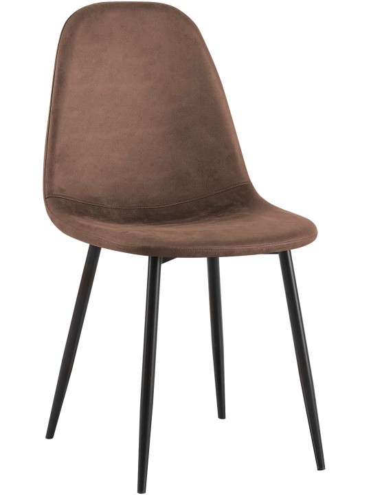 Napier Vintage spisestuestol i imiteret læder, brun