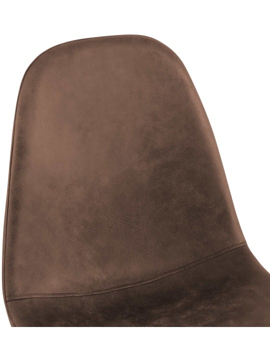 Napier Vintage spisestuestol i imiteret læder, brun