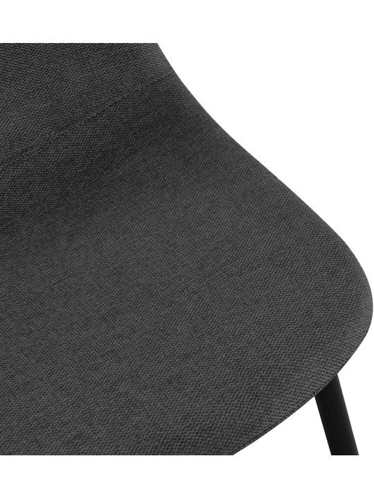 Spisestuestol Napier stof, sort