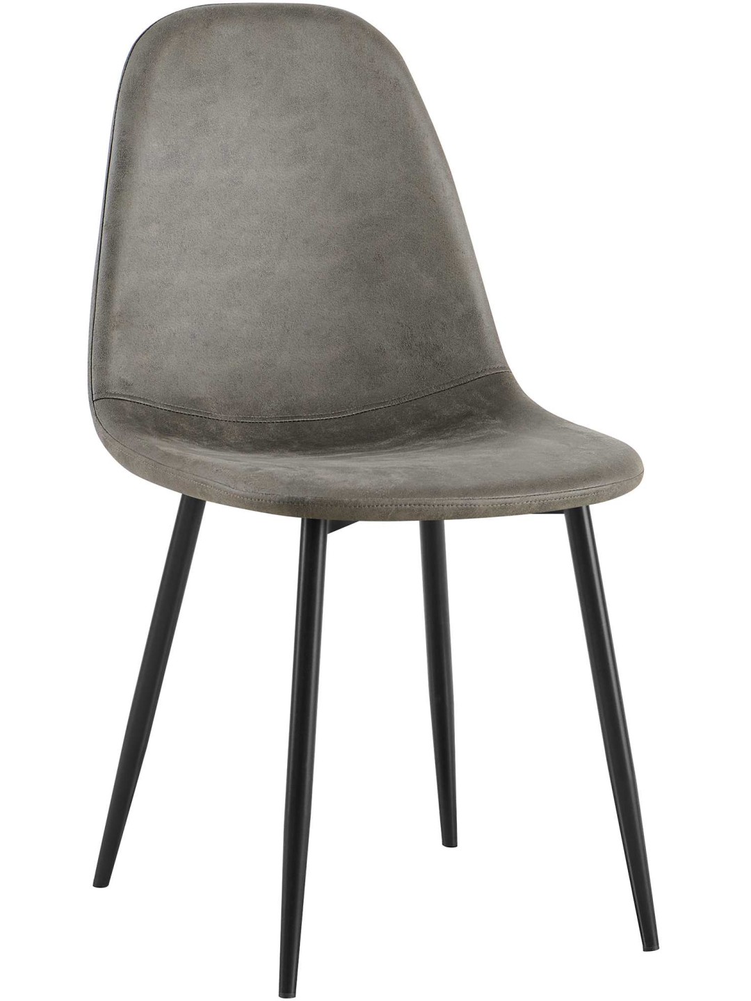 Napier Vintage spisestuestol i imiteret læder, mørkegrå