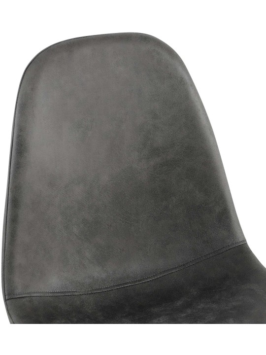 Napier Vintage spisestuestol i imiteret læder, sort