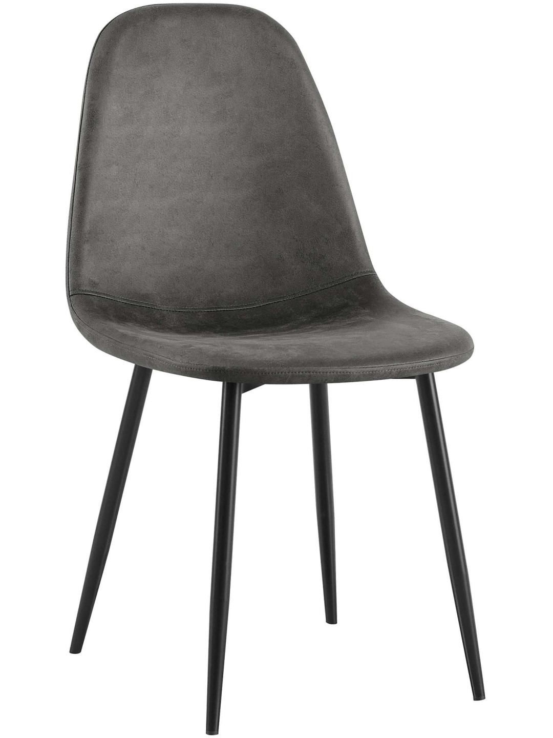 Napier Vintage spisestuestol i imiteret læder, sort