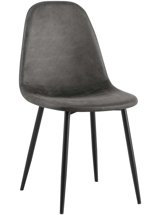 Napier Vintage spisestuestol i imiteret læder, sort