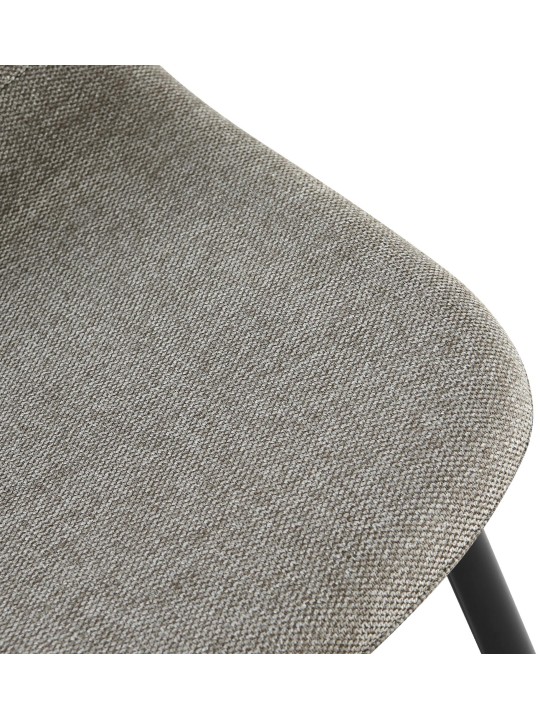 Sæt med 4 spisestuestole Napier stof, lysegrå