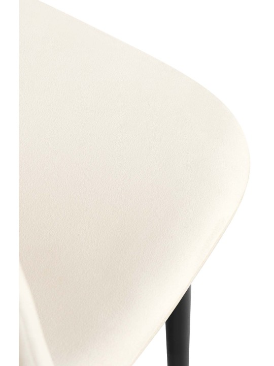 Sæt med 4 spisestuestole Napier fløjl, creme Sæt med 4 spisestuestole Napier fløjl, creme