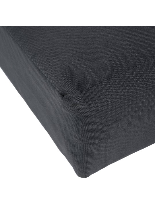 Joyce gyngebænk med sædehynde 120 cm + teak, mørkegrå