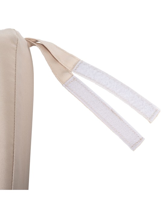 Joyce gyngebænk med sædehynde 180 cm + teak, creme