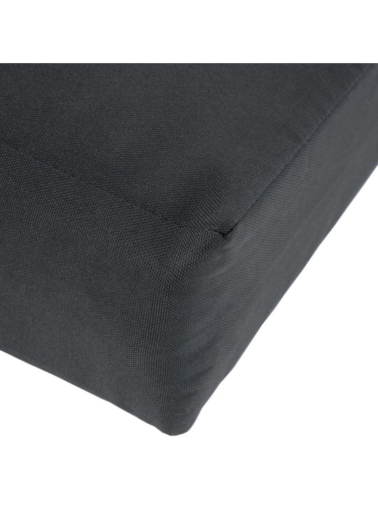 Teak bænk Jackson med sædehynde 200 cm + teak, mørkegrå