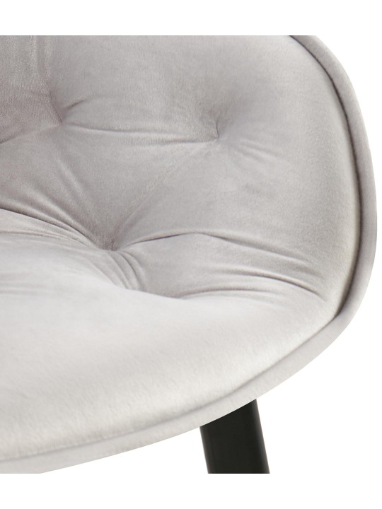 Sæt med 2 spisestuestole Antigo velvet, grå