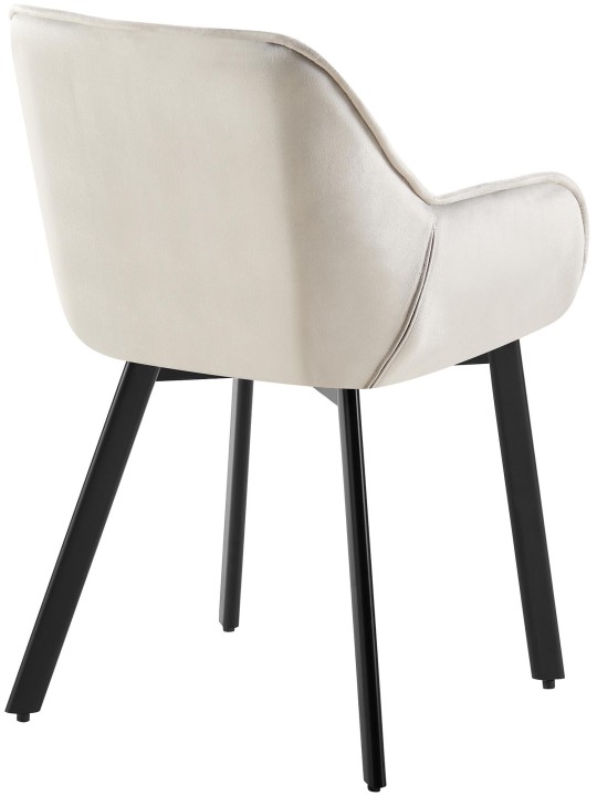 Sæt med 2 spisestuestole Antigo velvet, grå