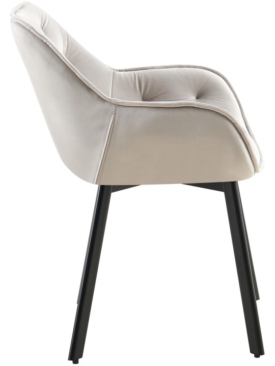 Sæt med 2 spisestuestole Antigo velvet, grå