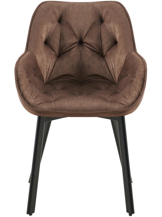 Sæt med 2 spisestuestole Antigo velvet, brun Sæt med 2 spisestuestole Antigo velvet, brun