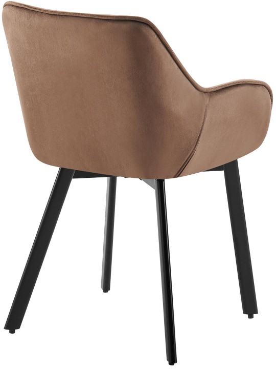 Sæt med 2 spisestuestole Antigo velvet, brun Sæt med 2 spisestuestole Antigo velvet, brun