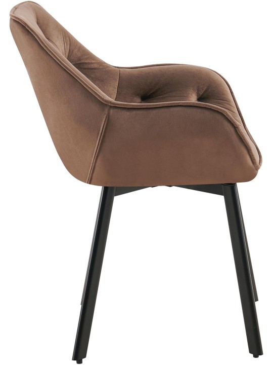 Sæt med 2 spisestuestole Antigo velvet, brun Sæt med 2 spisestuestole Antigo velvet, brun