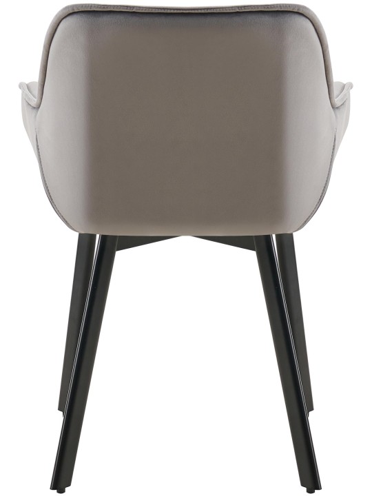 Sæt med 2 spisestuestole Antigo velvet, mørkegrå