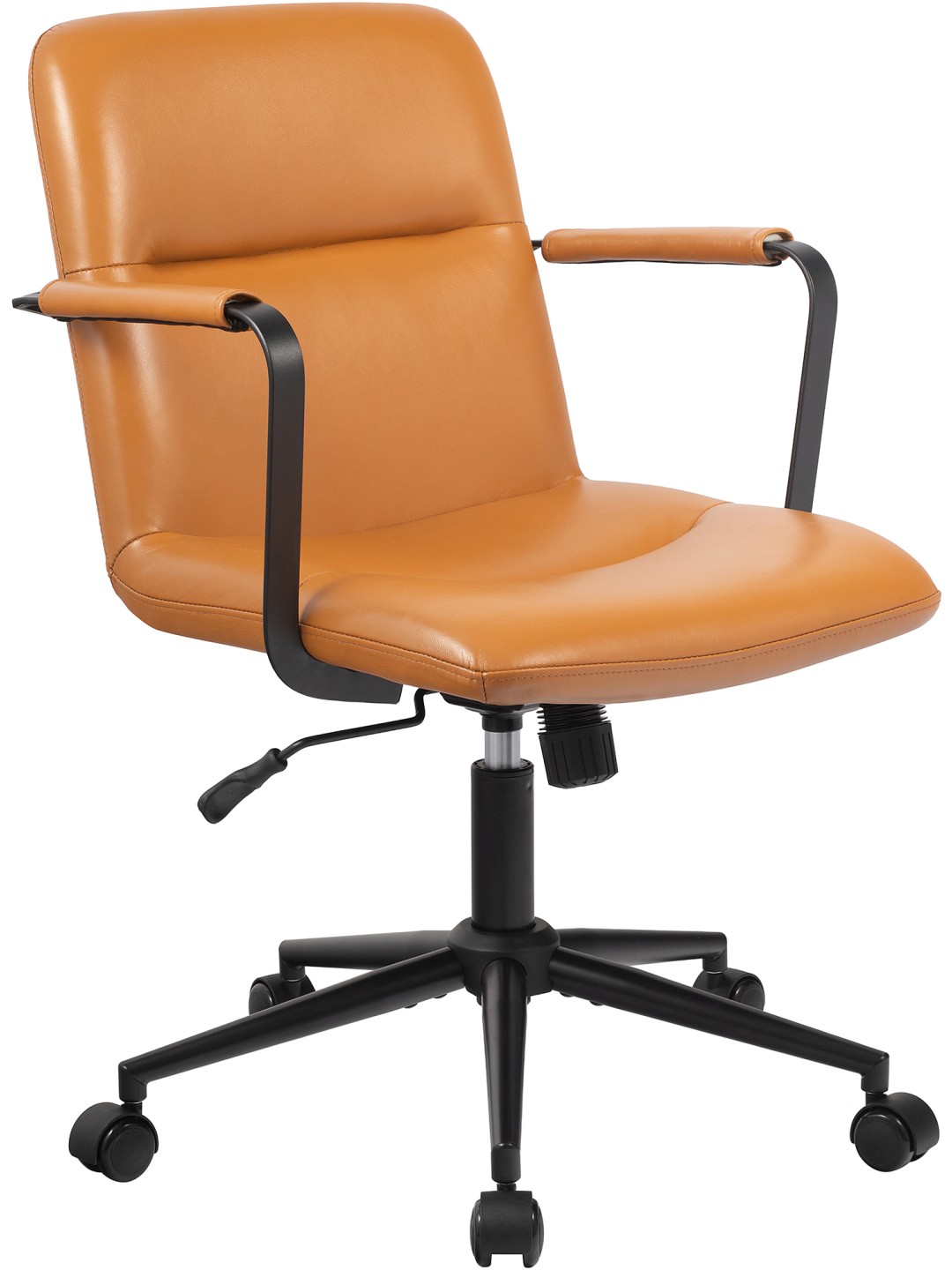 Kontorstol Hilda ægte læder, brun